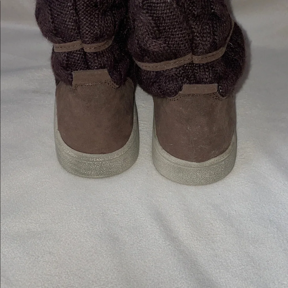 NWOT MUK LUKS Brown Winter Knit Boots.  Size 7 - Picture 7 of 7